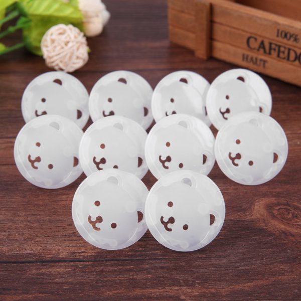 5pcs Bear EU Power Socket Electrical Outlet Cover Protection Children Baby Safety Anti Electric Shock Plugs Protector Cover - Image 6