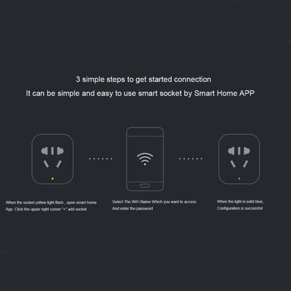 100% Original Xiaomi Smart Socket Plug Bacic WiFi Wireless Remote Socket Adaptor Power On And Off With Phone - Image 4